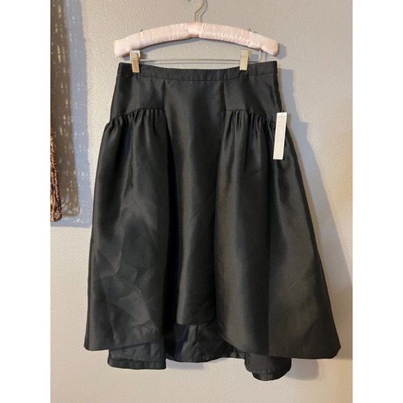 Phoebe Kay Unger Skirt 8 Black Tafetta A Line Full NWT NEW - Picture 7 of 8